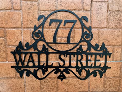 custom metal house address signs|metal address signs for outside.